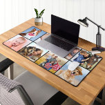 Personnalisez votre propre collection de photos 8<br><div class="desc">Ce tapis de bureau est doté d'un collage photo personnalisable, parfait pour présenter votre photo préférée de famille, d'animaux de compagnie, d'amis ou de grands-parents. Le design moderne et mignon est idéal pour les amoureux de les chiens, les familles et les amis, ou toute personne qui cherche un accessoire de...</div>