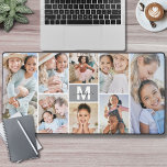 Personnalisez votre propre collection de photos 8<br><div class="desc">Nom Initial Personnalisé Monogramme Photo Collage Desk Mat. Ajoutez une touche personnelle et élégante à votre espace de travail avec ce tapis de bureau personnalisé, parfait comme un accessoire de bureau ou un tapis de souris extra-large pour votre travail à domicile. Le design comprend une boîte grise au centre avec...</div>