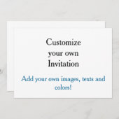 Personnalisez votre propre invitation ! (Devant / Derrière)