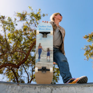 Personnalisez votre skateboard photo avec le nom d