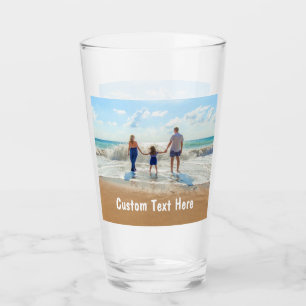 Personnalisez Votre Verre Photo et Texte Cadeau Pe