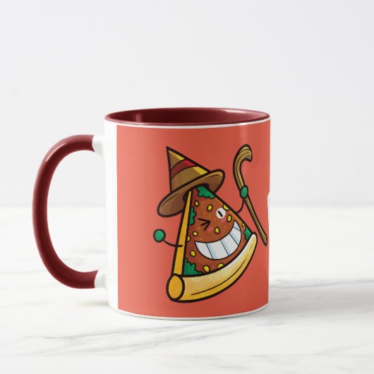 Personnalisons mignon Mangeons de la pizza Mug (Gauche)