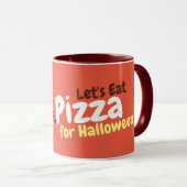 Personnalisons mignon Mangeons de la pizza Mug (Devant droit)