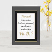 Personnalité du Ph.D Carte de congratulation (Fleur jaune)