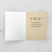 Personnalité du Ph.D Carte de congratulation (Intérieur)