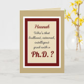 Personnalité du Ph.D Carte de congratulation (Fleur jaune)