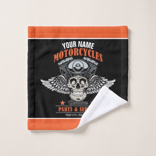 Personnalized Biker Flying (Gant de toilette)