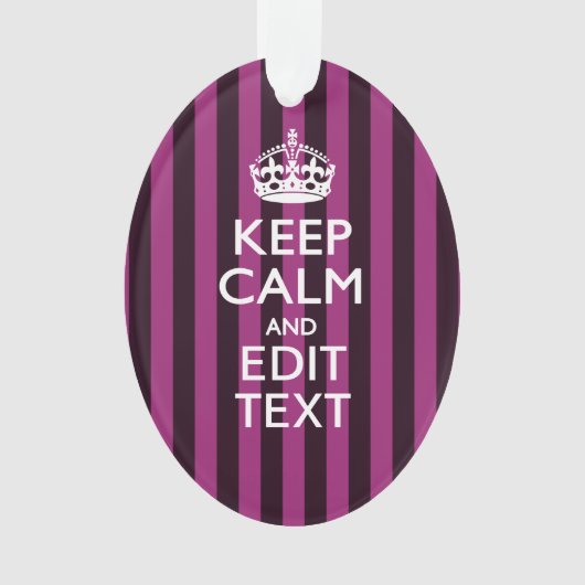 Personnalized KEEP CALM and Your Text on Pink (devant)