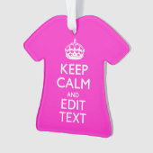 Personnalized Keep Calm And Your Text Pink Decor (devant)