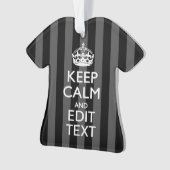 Personnalized KEEP CALM Your Text on Black Stripes (devant)