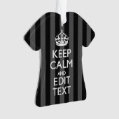 Personnalized KEEP CALM Your Text on Black Stripes (devant)