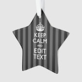Personnalized KEEP CALM Your Text on Black Stripes (devant)
