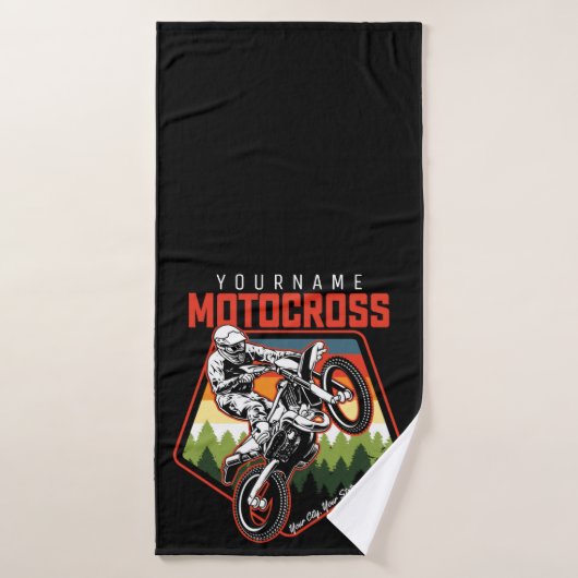 Personnalized Motocross (Serviette de bain)