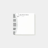 Personnalized Piano Music Teacher Post-it Notes (Devant)
