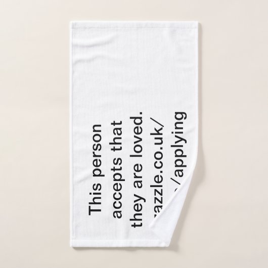 personne accepte qu'ils soient aimés. (Serviette à main)