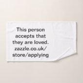 personne accepte qu'ils soient aimés. (Serviette à main)