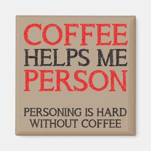 Personne du café Personnage Funny Frigo Magnet (Devant)