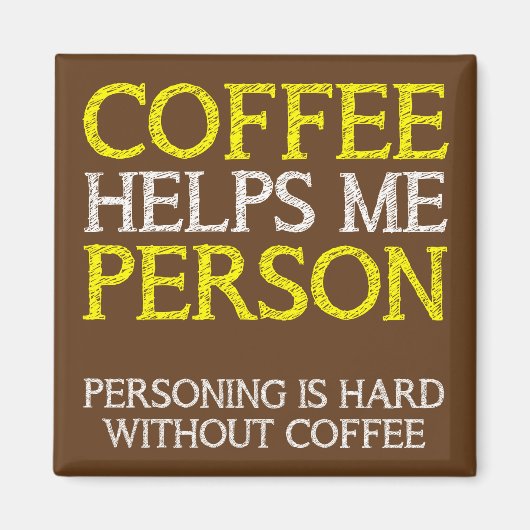 Personne du café Personnage Funny Frigo Magnet (Devant)