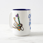 Personne du matin China Mug - Café, Clés, Téléphon (Devant gauche)