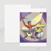 Personne Jouant Aux Invitations De Tambours (Devant / Derrière)