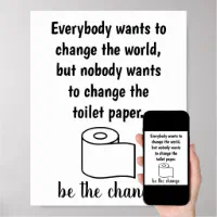 Affiche “Changer le papier toilette”