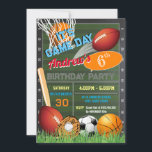 Personnel All Star Birthday For kid Invitation<br><div class="desc">Faites passer votre fête d'anniversaire à un niveau étoilé grâce à notre Invitation à l'Anniversaire Étoiles Éditable ! Cette invitation dynamique et personnalisable est la meilleure façon de lancer une extravagance sur le thème du sport pour les amateurs de sport de votre vie. Avec un design All Star qui mêle...</div>