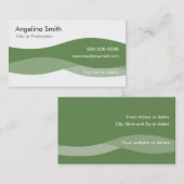 Personnel Carte de visite ondes d'eau B3G (Devant / Derrière)