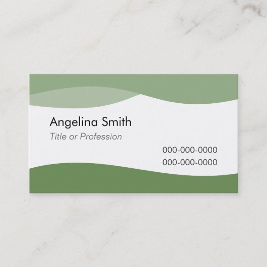 Personnel Carte de visite ondes d'eau E1G (Devant)