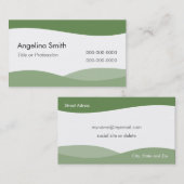 Personnel Carte de visite ondes d'eau E1G (Devant / Derrière)