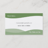 Personnel Carte de visite ondes d'eau E1G (Dos)