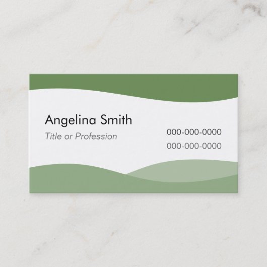 Personnel Carte de visite ondes d'eau E1G (Devant)