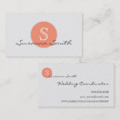 Personnel de carte élégante monograma (Devant / Derrière)