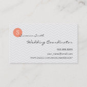 Personnel de carte élégante monograma (Dos)