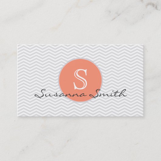 Personnel de carte élégante monograma (Devant)