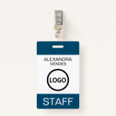 Personnel de l'événement Nom moderne Badge Logo pe (Devant avec clip)