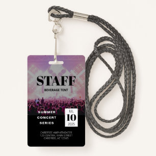 Personnel Personnalisé Tous Accès Badge De Concert
