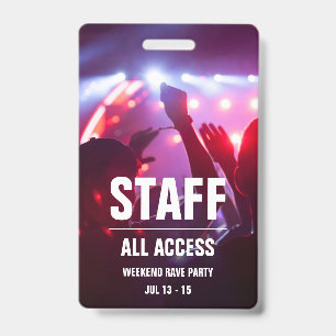 Personnel sur mesure Badge de laissez-passer pou
