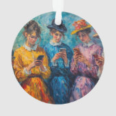 Personnes du 19e siècle utilisant des smartphones (dos)