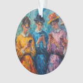 Personnes du 19e siècle utilisant des smartphones (devant)