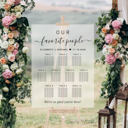 Personnes favorites 10 Mariage de table Siège givr