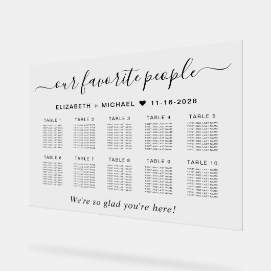 Personnes favorites 10 Table Mariage Siège (Angle)