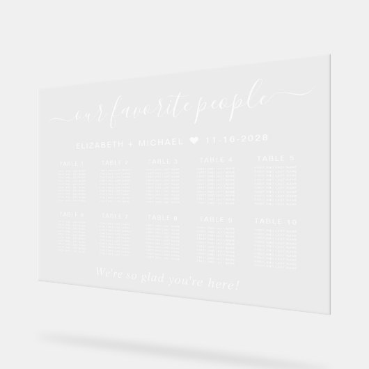 Personnes favorites 10 Table Mariage Siège Clair (Angle)