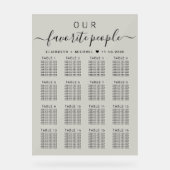 Personnes favorites 16 Table Taupe Mariage Siège (Recto)