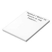 Personnes que je veux frapper dans le Bloc-notes T (Tourné)