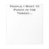 Personnes que je veux frapper dans le Bloc-notes T (Devant)