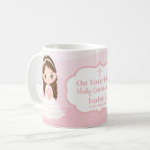 Personolé Première Sainte Communion Fille Café Mug (Devant gauche)