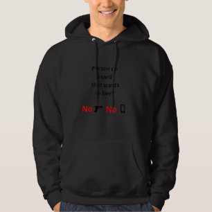 Persoon aan boord hoodie
