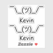 Persoon die golfruggie Naam x2 Sticker (Vel)