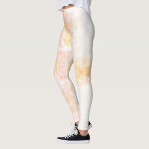 Persoon die leggings draagt met zachte pastel