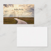 Persoon die pad naar horizon loopt visitekaartje (Voorkant / Achterkant)